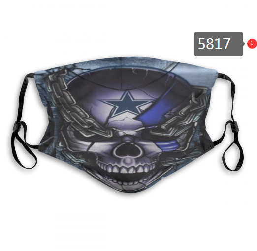 2020 NFL Dallas cowboys #7 Dust mask with filter->nfl dust mask->Sports Accessory